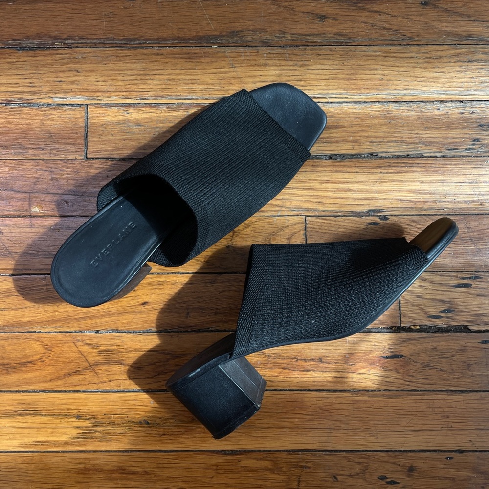 Everlane ReKnit Glove Mule Black Sandal Size 11